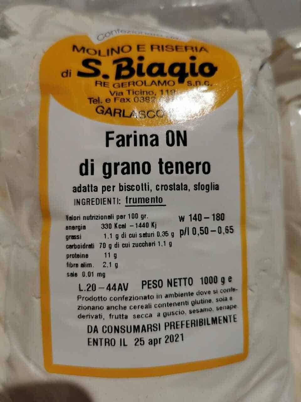 Farina 0N di grano tenero - S. Biagio