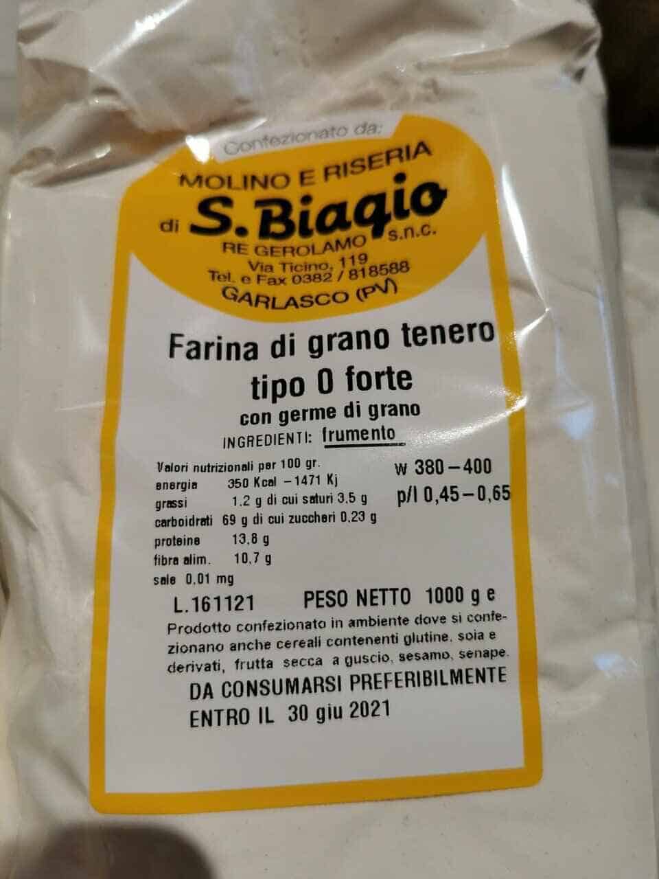 Farina di grano tenero tipo 0 forte - S. Biagio